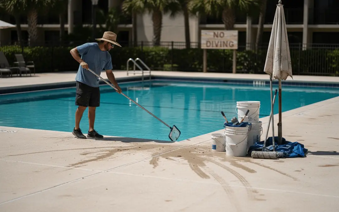 Commercial pool resurfacing: 20-year durability for Florida