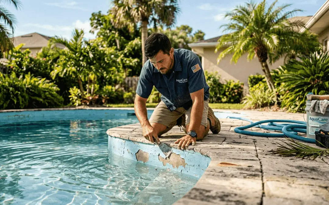 Why pool finish peels: causes and Florida solutions