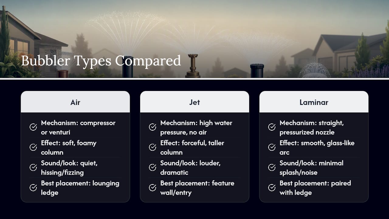 Air Bubblers vs. Jet Bubblers: What's the Difference? — overview diagram